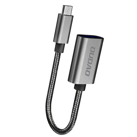 Dudao L15M microUSB to USB-A OTG Adapter, Black