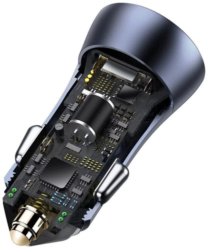 Car Charger Baseus Golden Golden Contactor Pro Dual, 40W, 3A, 2 x USB-A, Grey CCJD-A0G